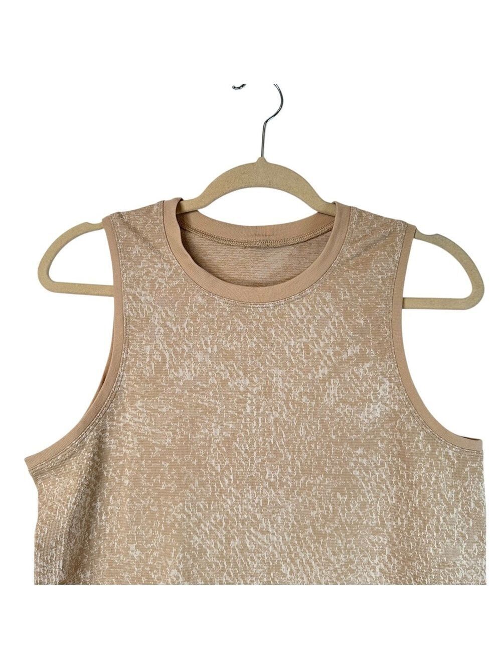 Lululemon Swiftly Breathe Tank Top Women 12 Tan Sleeveless Athleisurecore - Picture 4 of 8